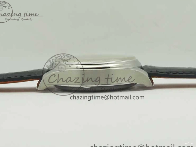 MIROTIME 0213 Portuguese Chrono SS ZF 1:1 Best Edition Gray Dial SS On Black Leather Strap A ZipUp 7215